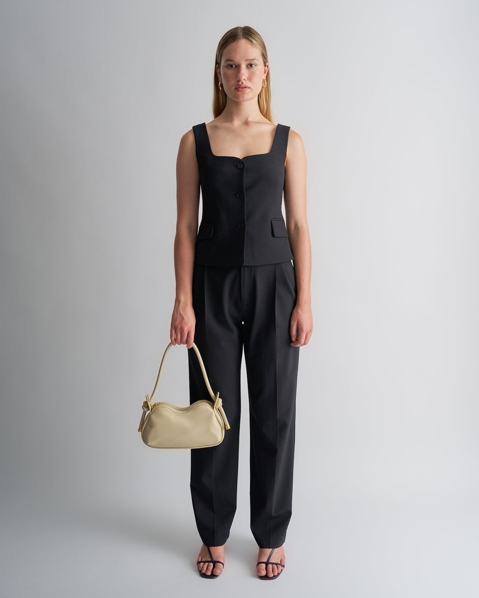 Tie Knot Baguette Bag Re-Edition in Cashew by BRIE LEON