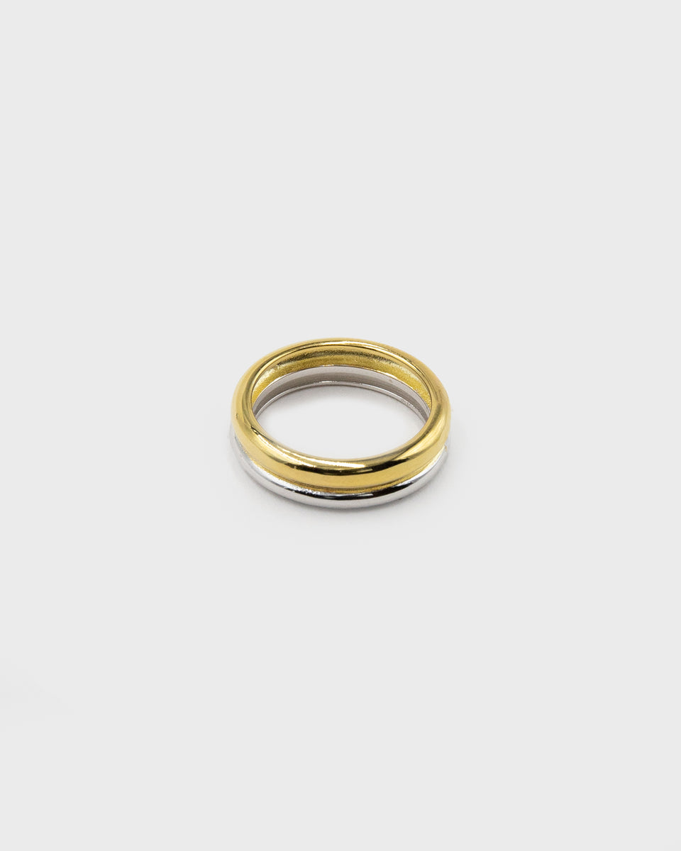 Two Tone Curve Ring