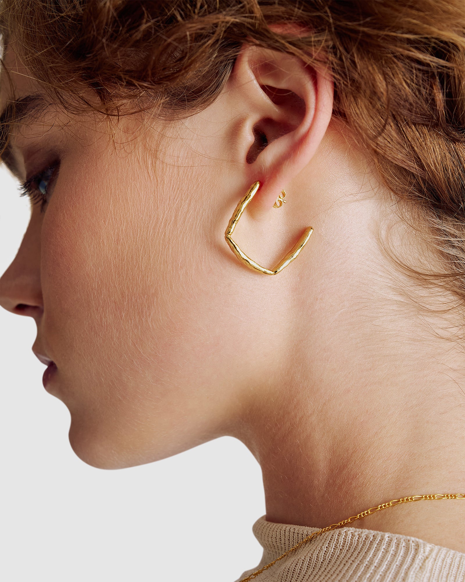Frida Stud Hoop Earrings