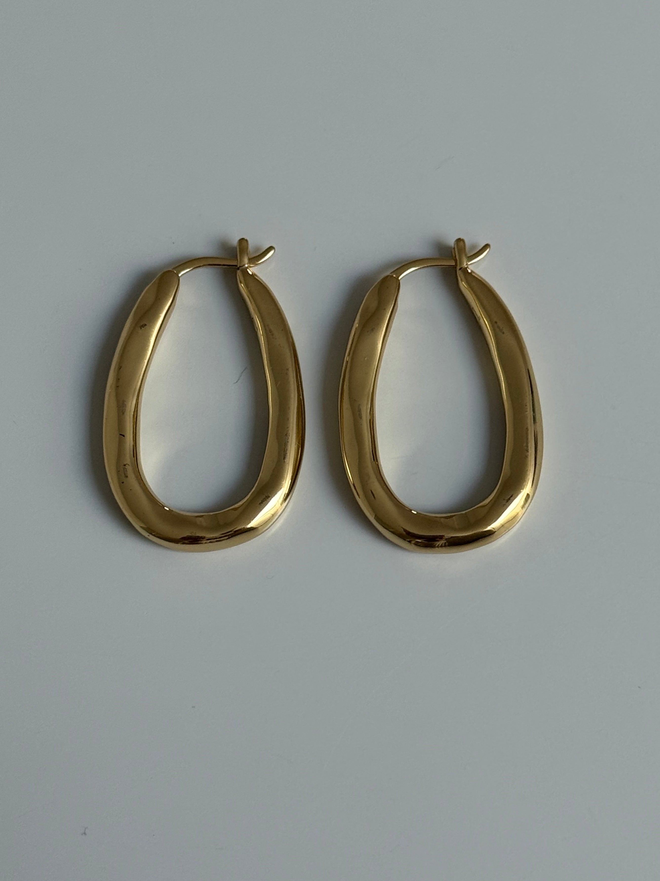 Organica Bent Hoop Earrings Gold