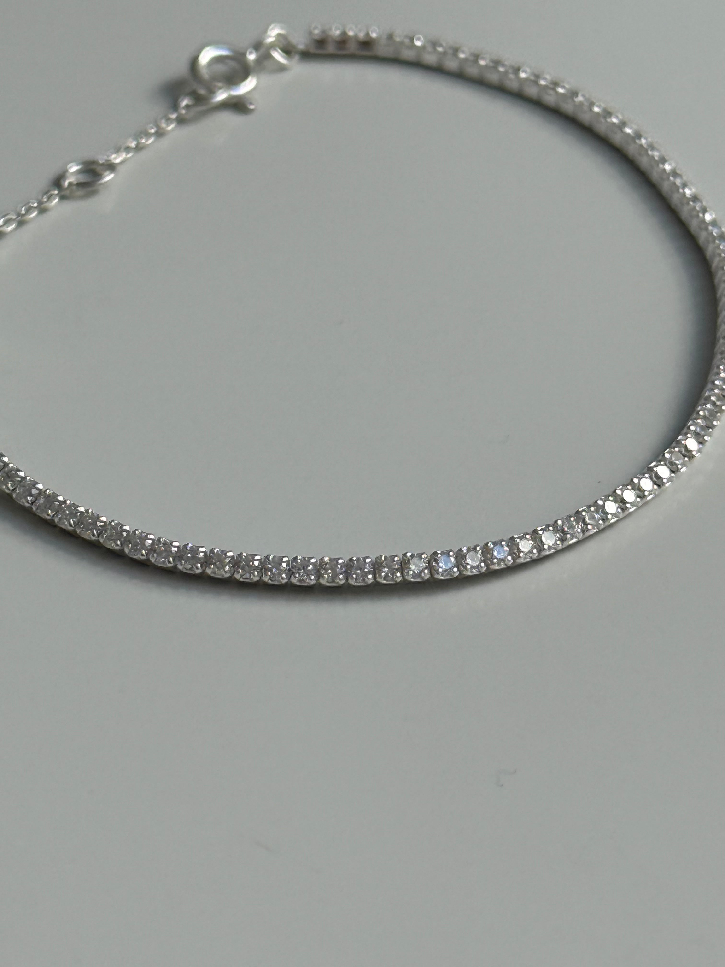 CZ Tennis Bracelet Silver