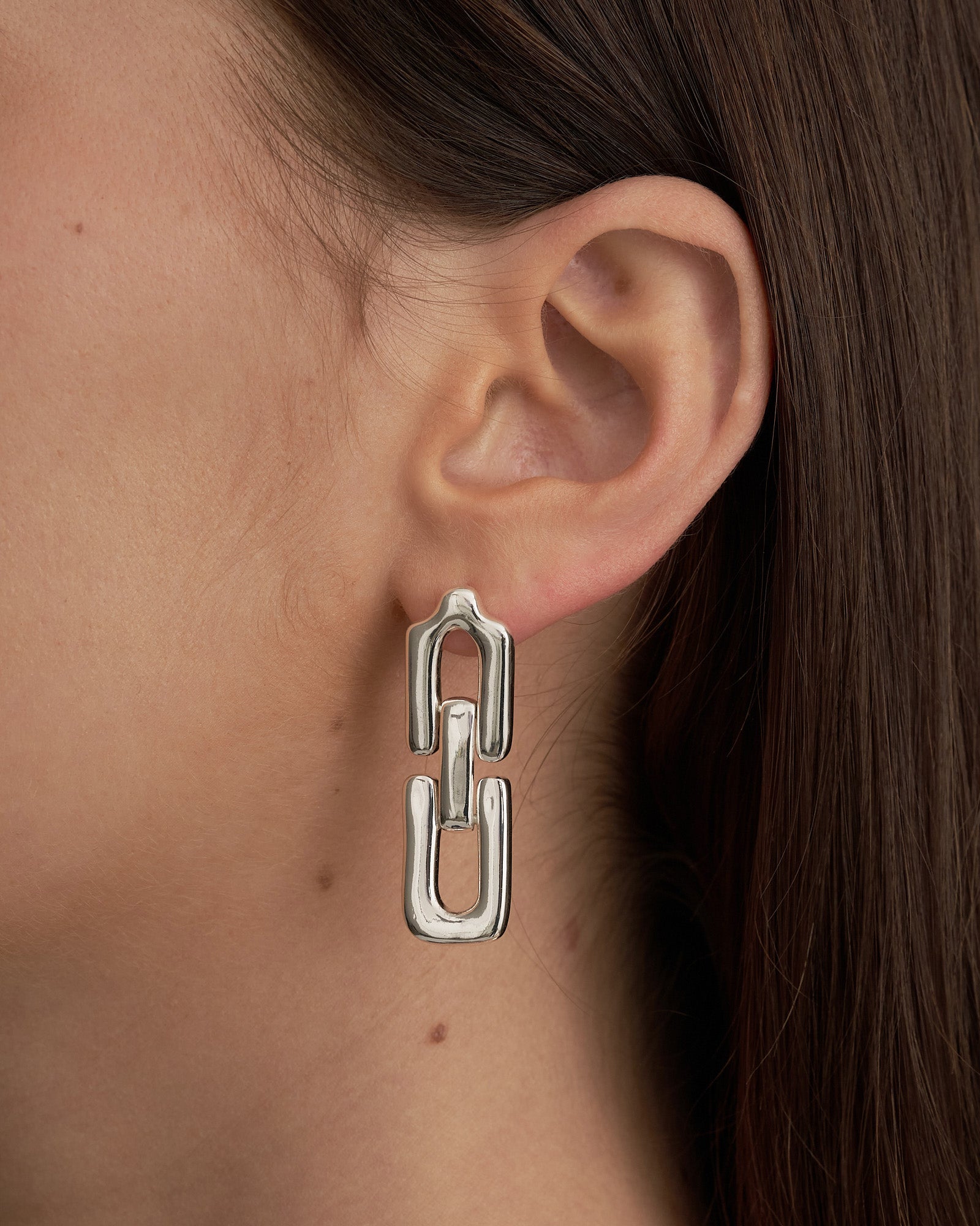 Agnes Drop Earrings Silver