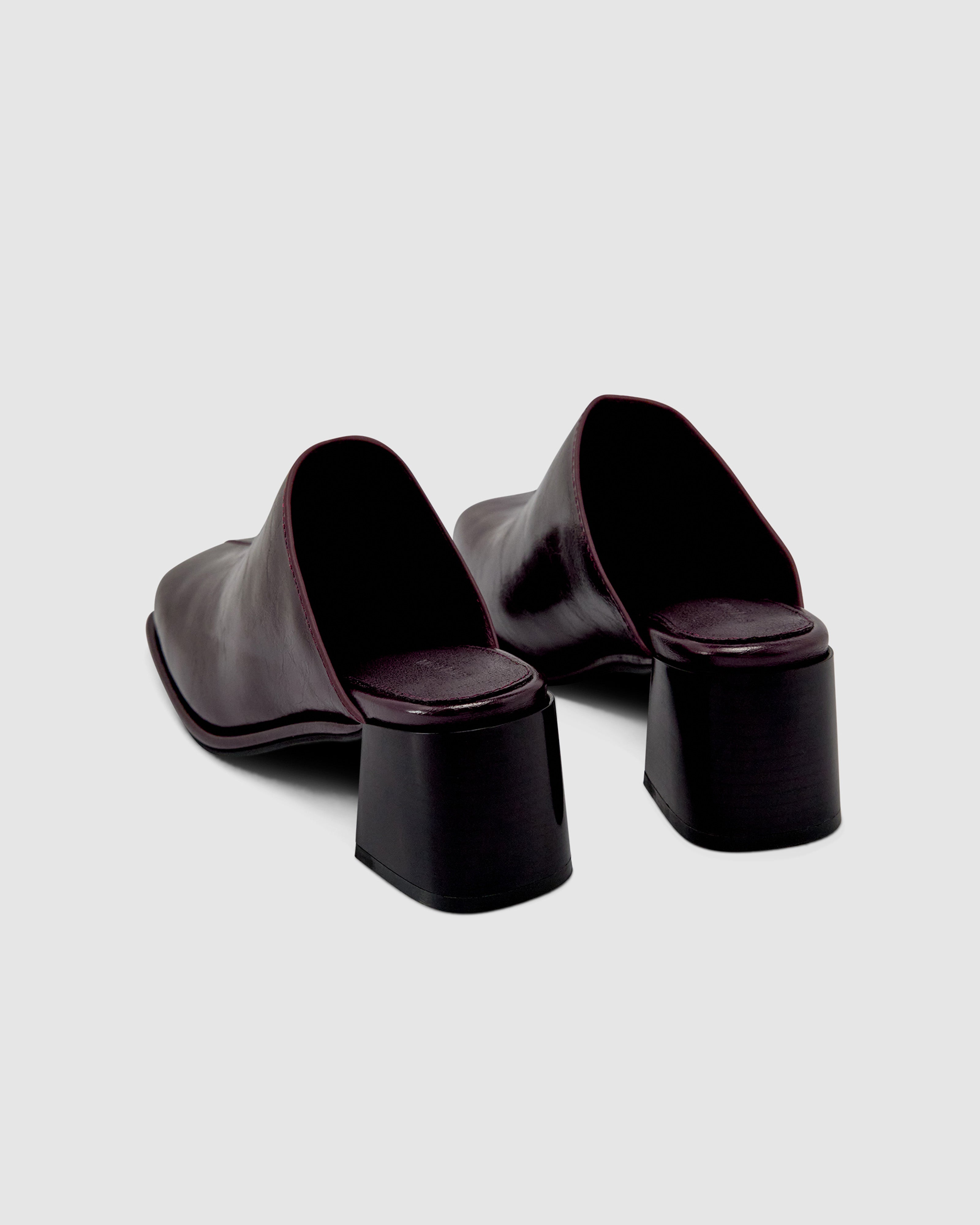 Brie Leon Footwear Chloe Mule Bordeaux Cactus Leather