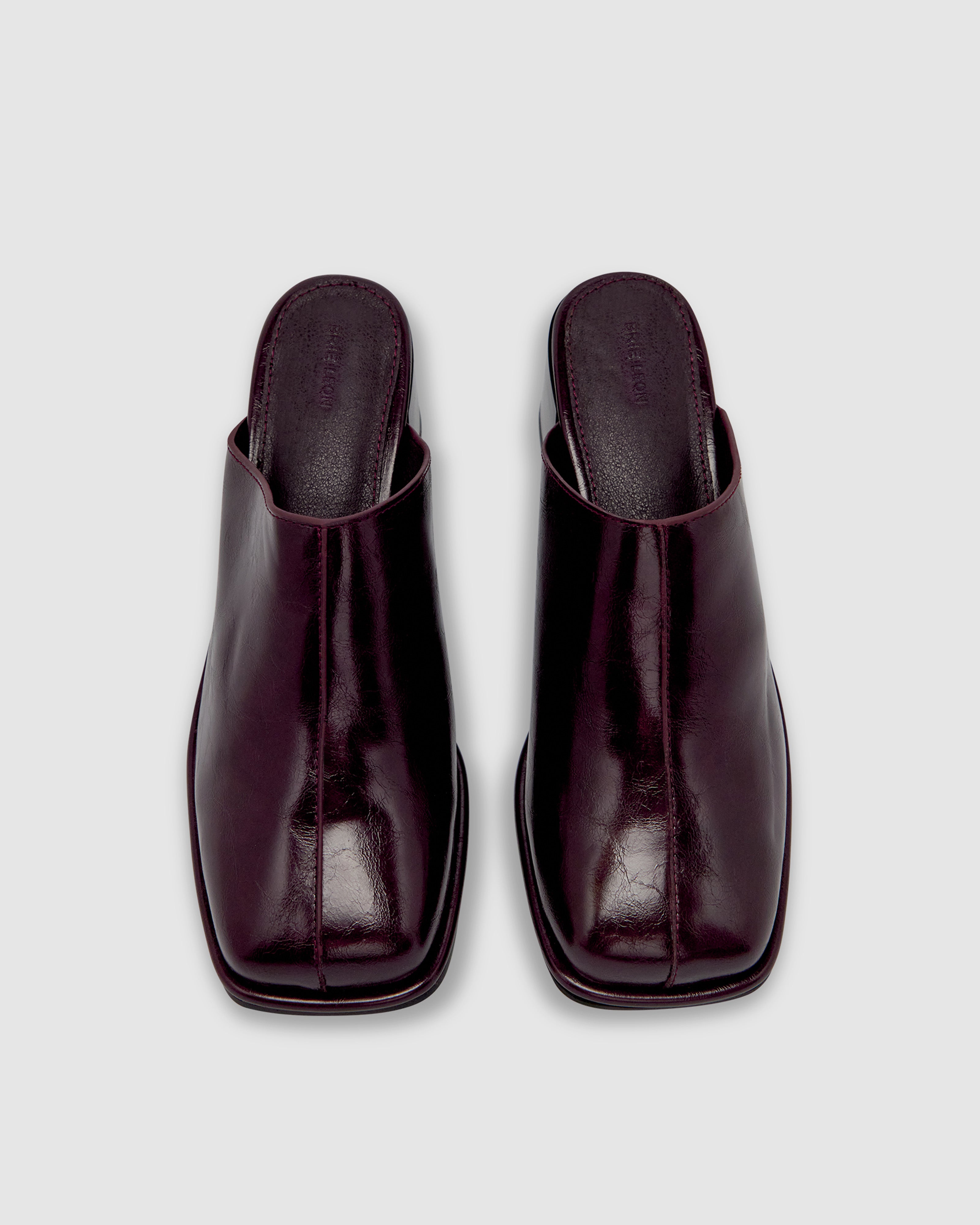 Brie Leon Footwear Chloe Mule Bordeaux Cactus Leather