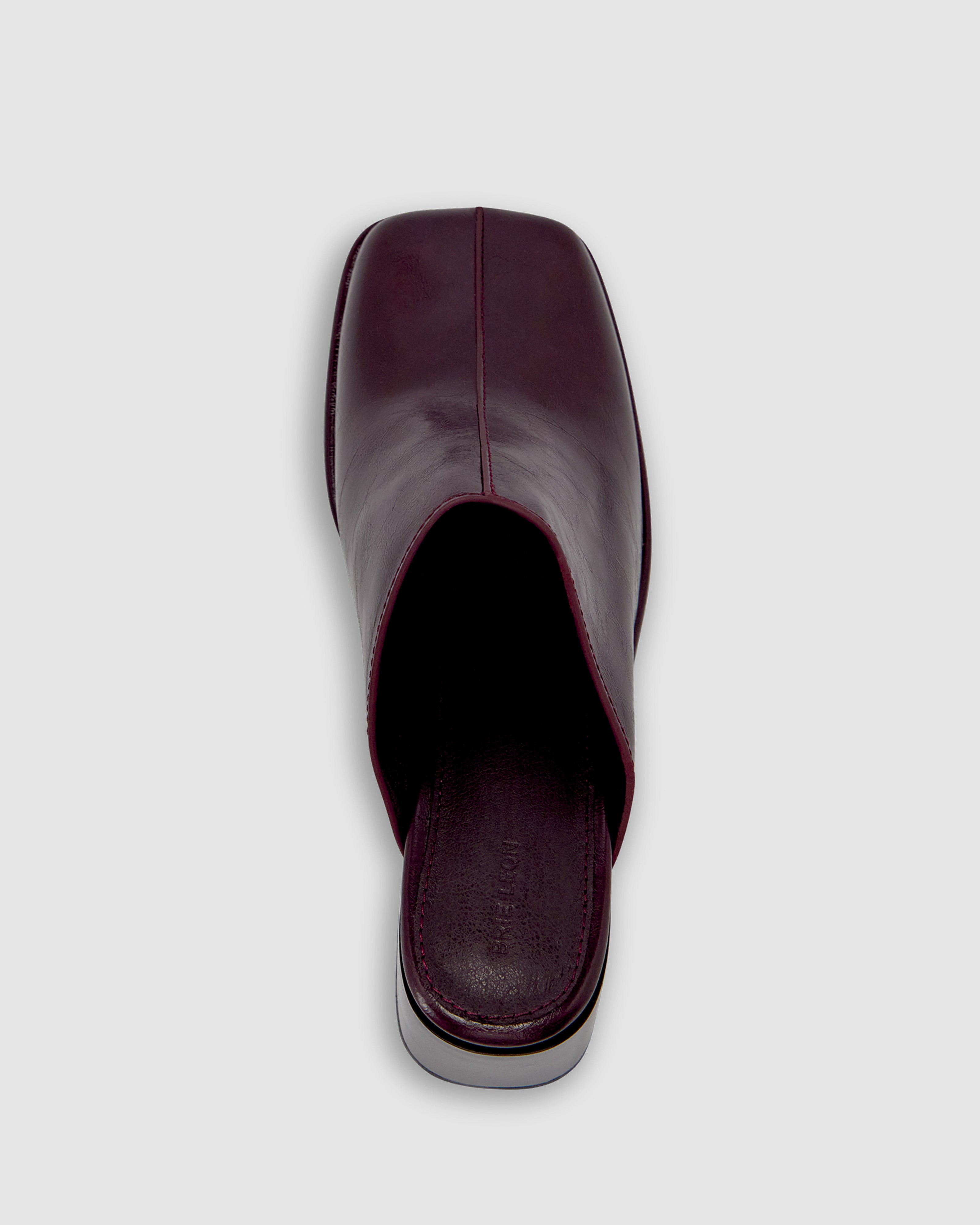 Brie Leon Footwear Chloe Mule Bordeaux Cactus Leather