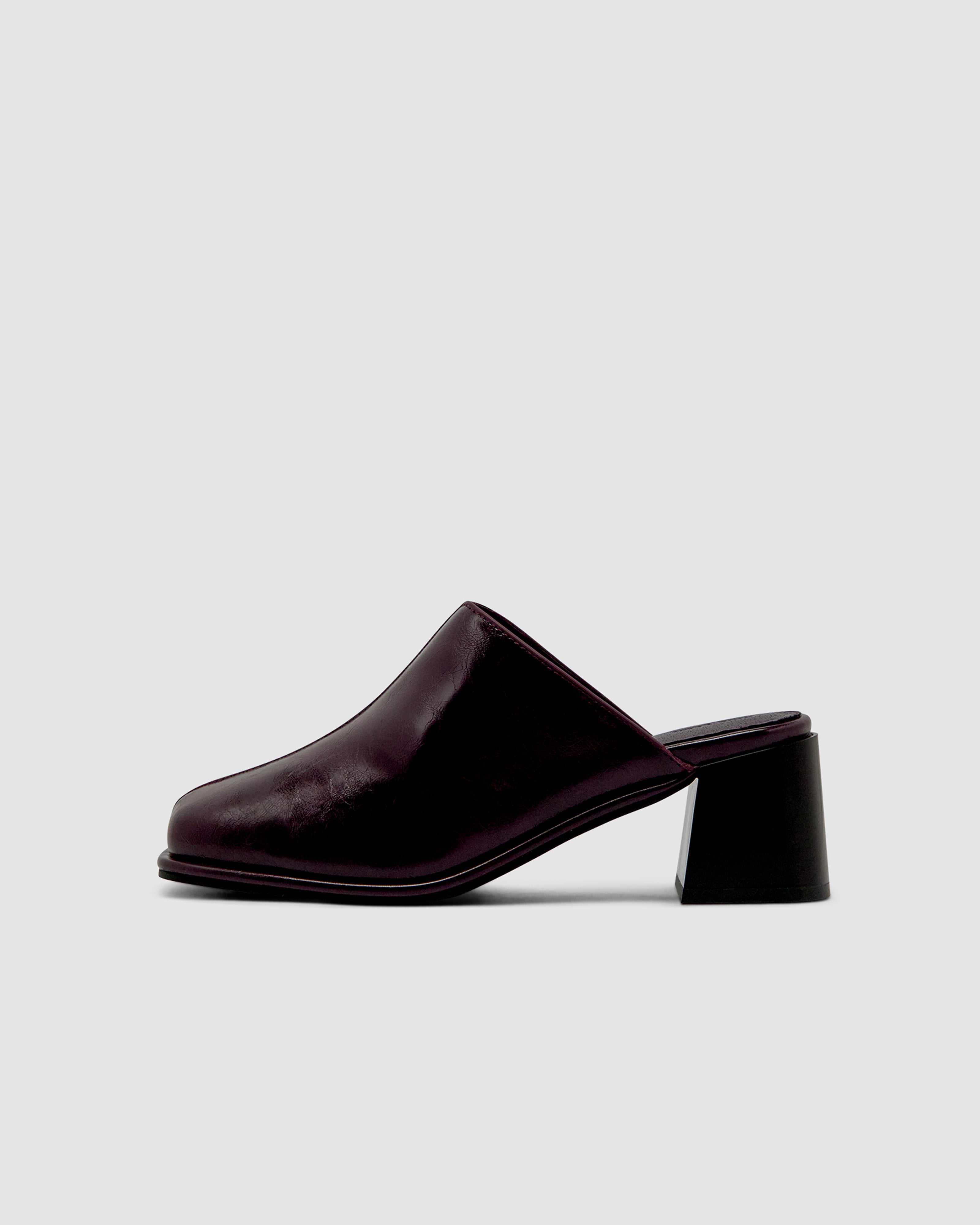 Brie Leon Footwear Chloe Mule Bordeaux Cactus Leather