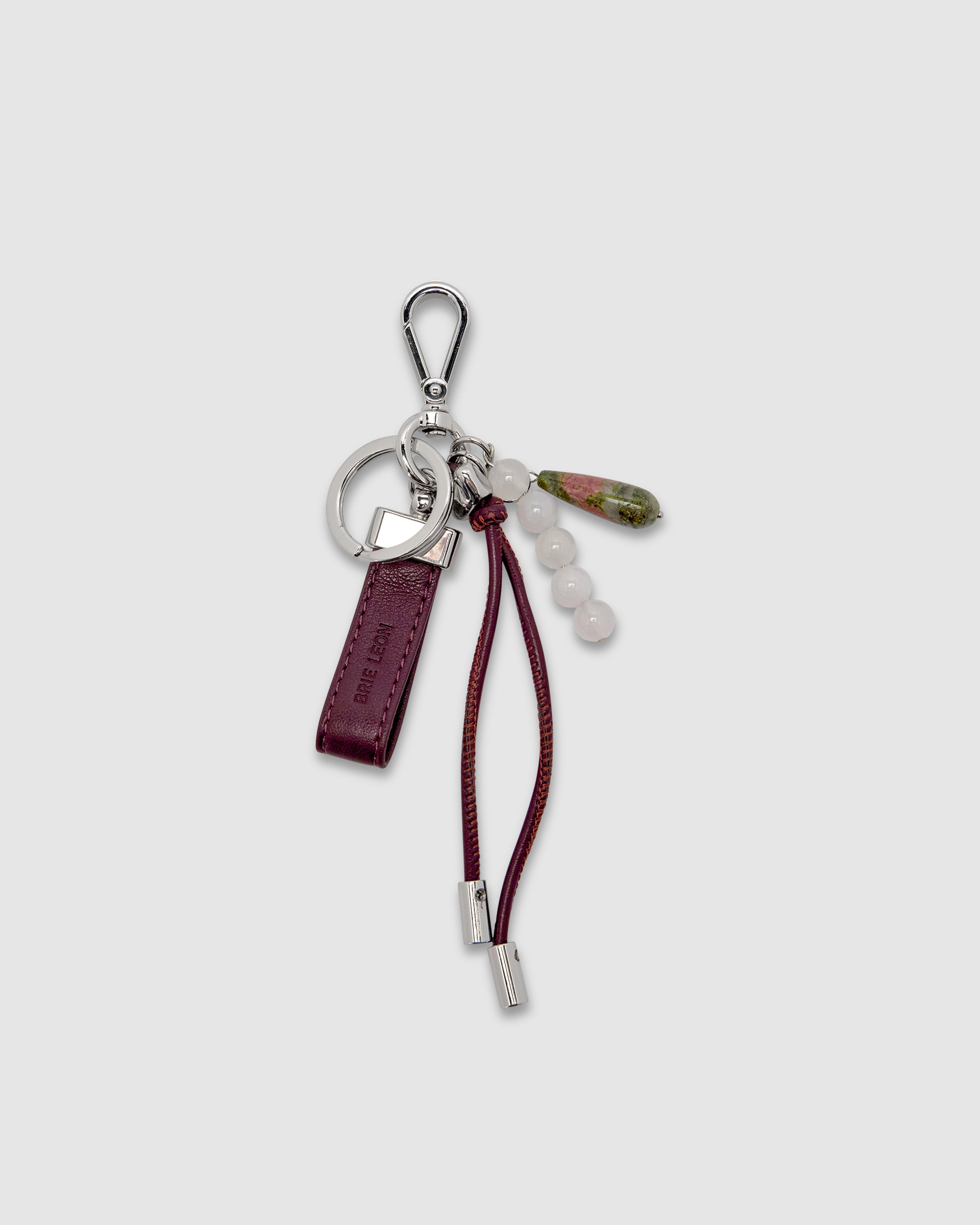 Brie Leon Fia Key Charm Bordeaux