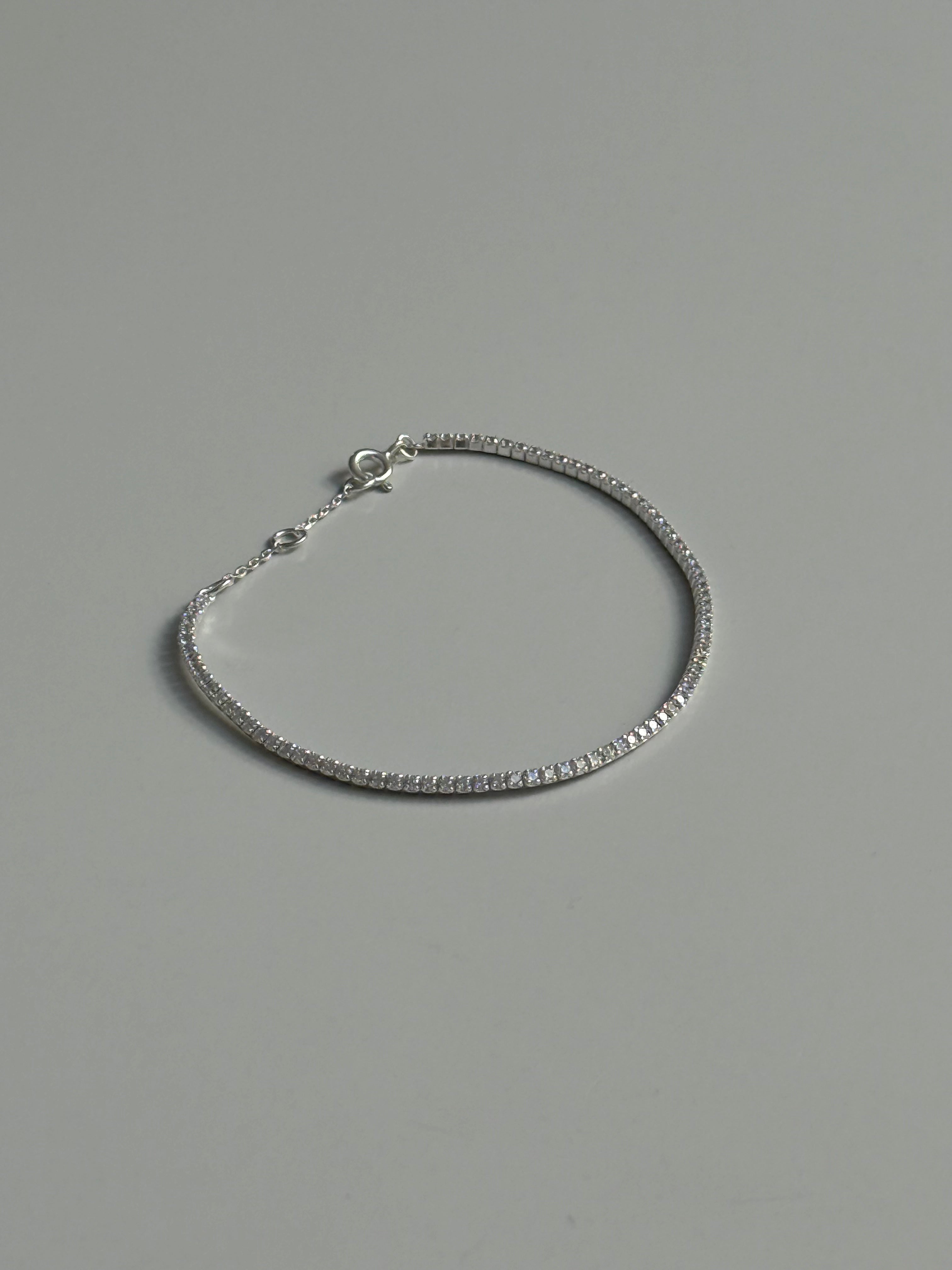 CZ Tennis Bracelet Silver