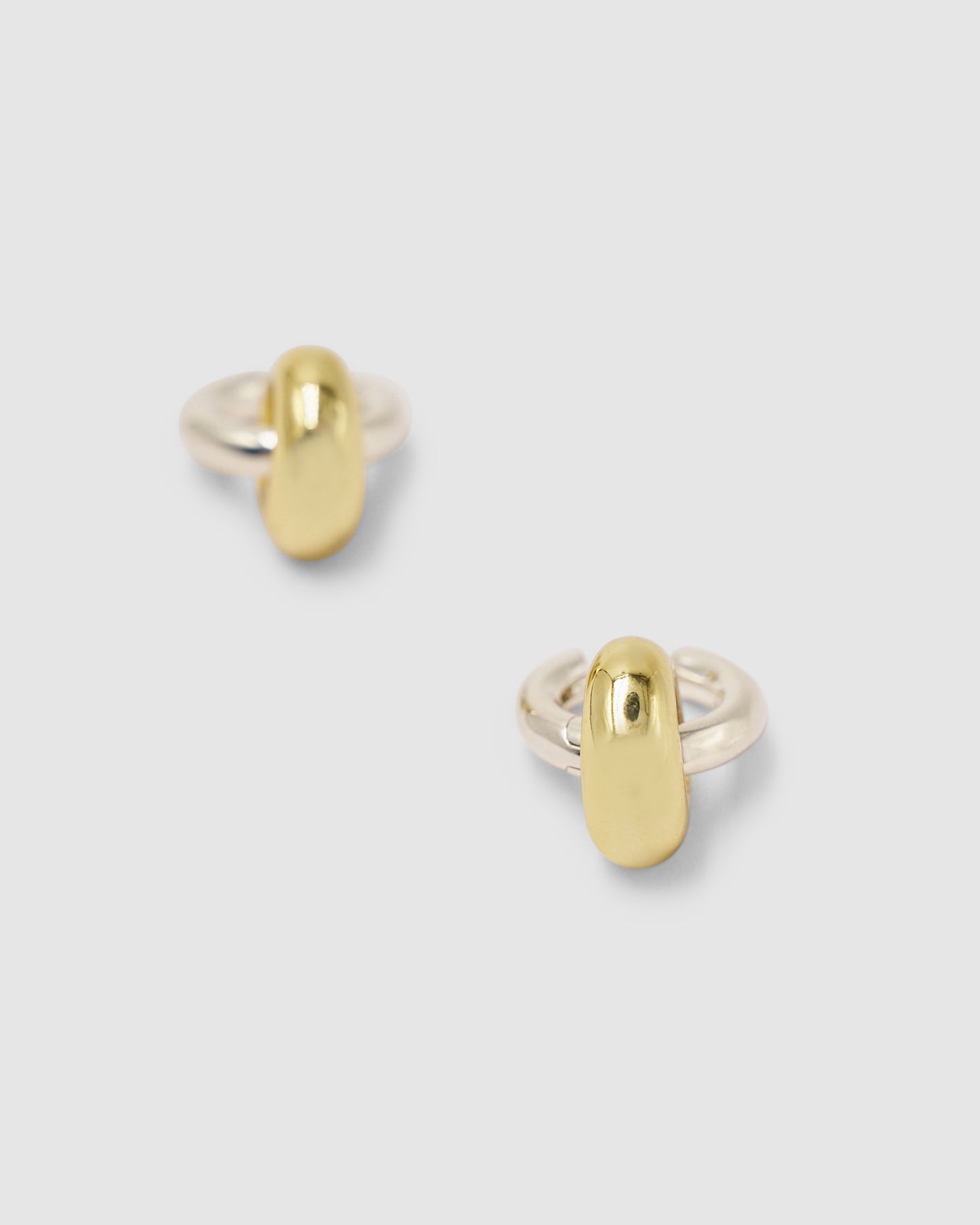 Mini Hoops w Pebble Earring