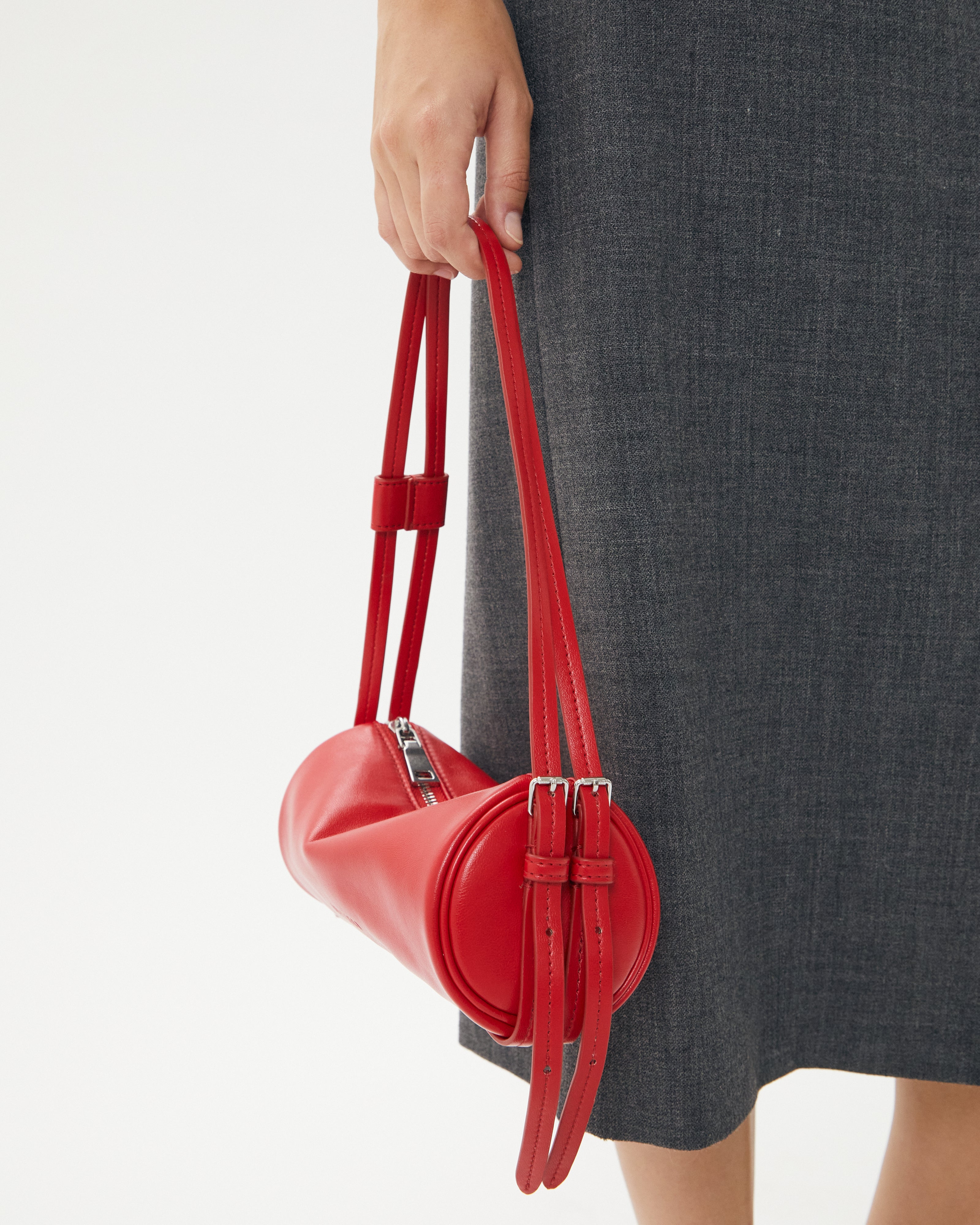 Brooke Mini Barrel Bag Crimson | Brie Leon