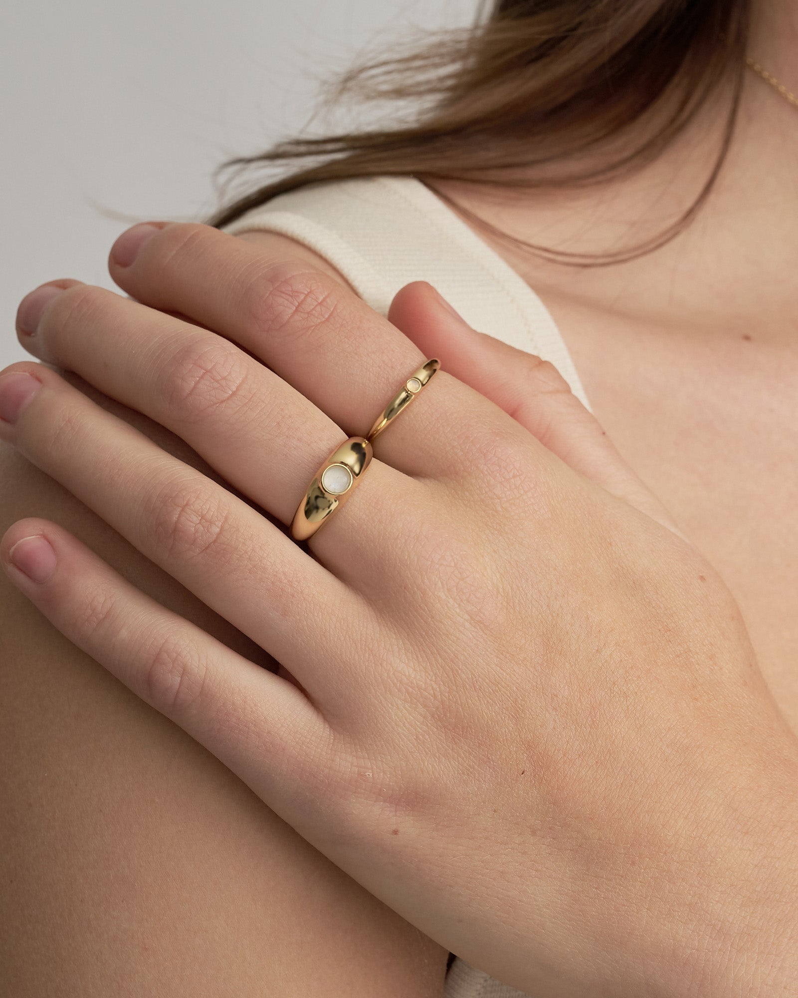 Ada Slim Moonstone Ring