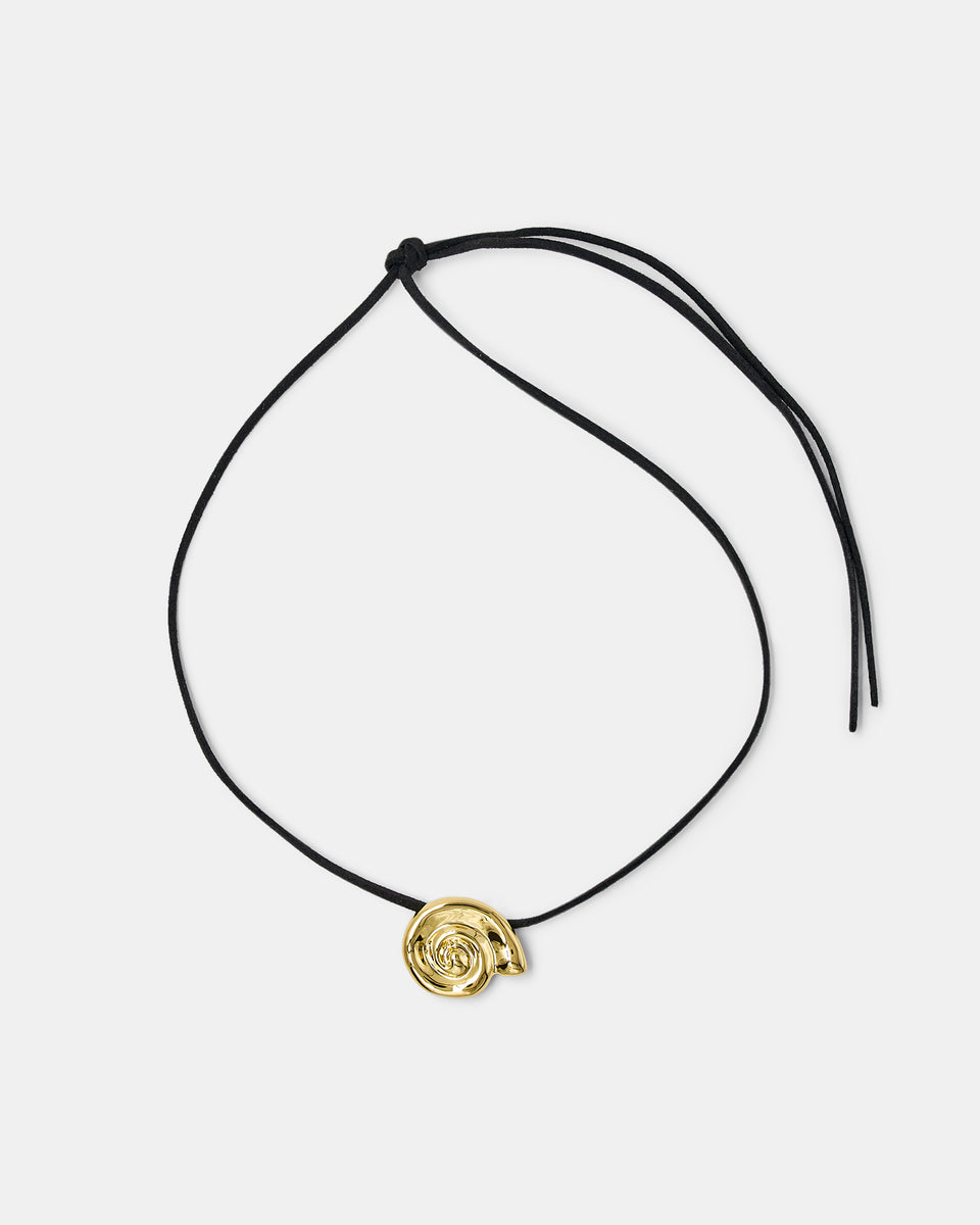 Spiral Pendant Necklace by BRIE LEON