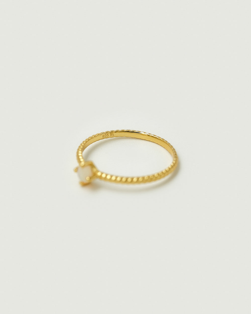 925 Opal Twist Ring in Gold by BRIE LEON ⏤ Jewellery, Bags