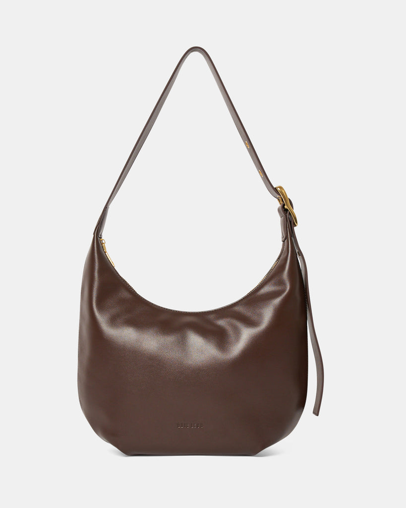Large Everyday Croissant Bag in Black Recycled PU by BRIE LEON 